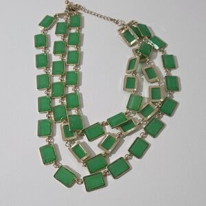 Banana Republic Green and Gold Necklace